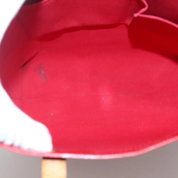 LOUIS VUITTON Monogram Vernis Reade MM Hand Bag Red Rouge LV Auth - Picture 10 of 16